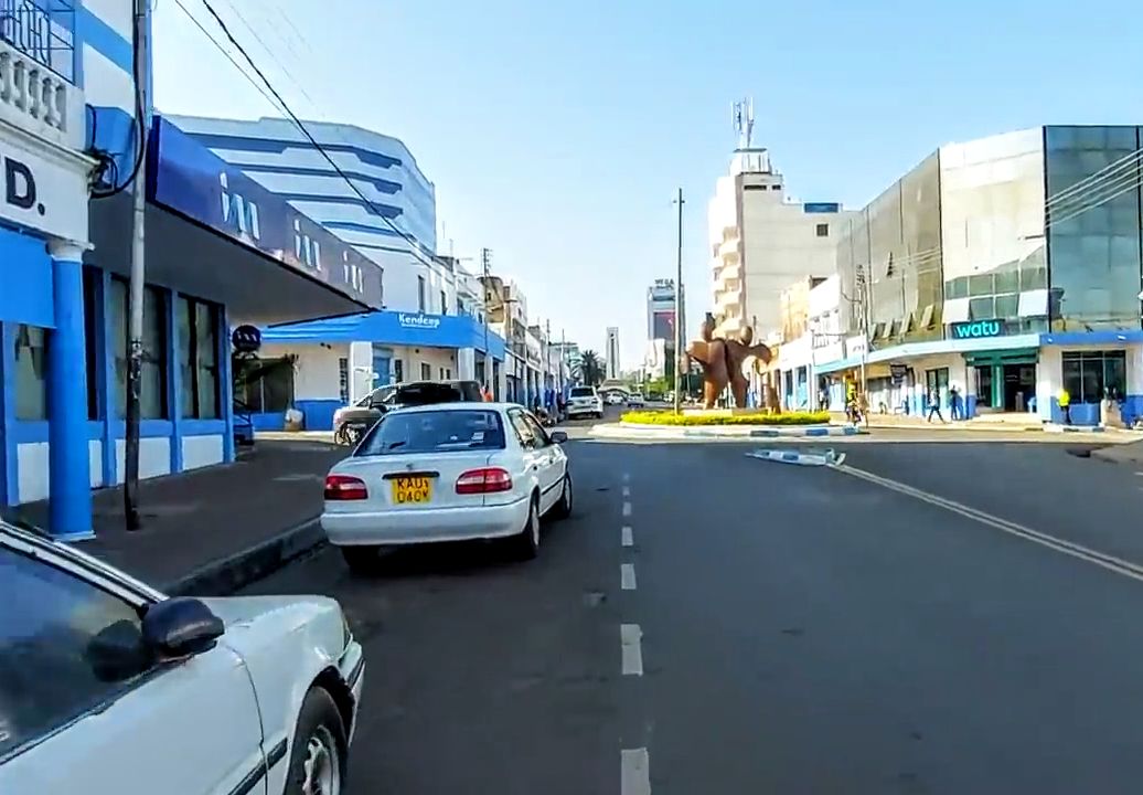 Oginga Odinga Street in central Kisumu, Kenya